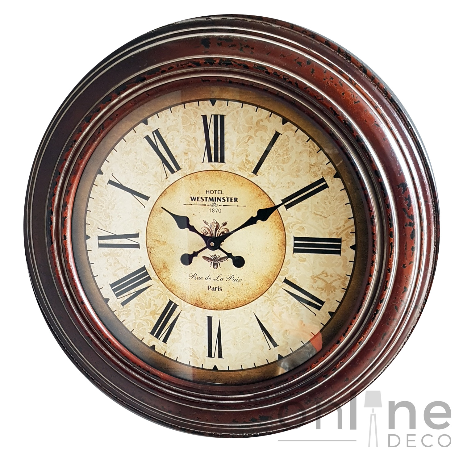 Reloj Pared PARIS Gigante Vintage 80 cm – OnLine Deco
