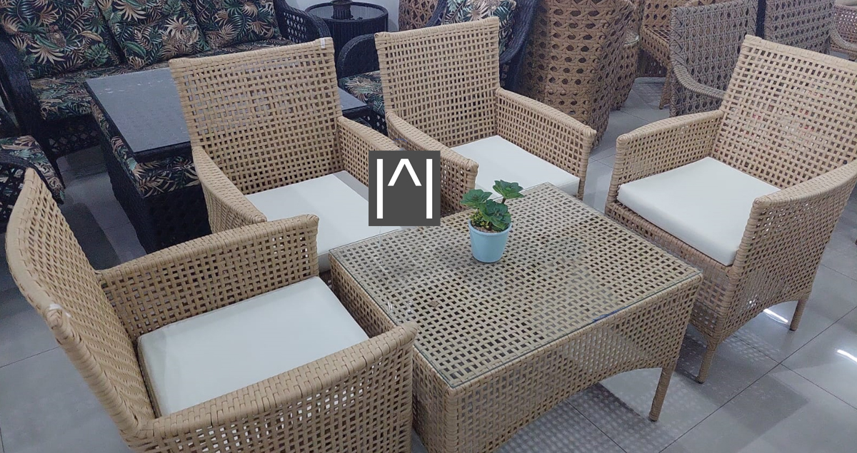 SILLONES Ratán Sintético Exterior Interior VIETNAM Juego 5 Pzas. - Imagen 2