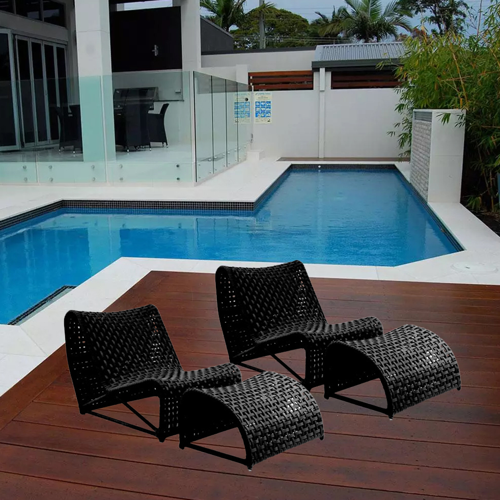 REPOSERA Boracay Negra Ratán Sintético Exterior - Imagen 3