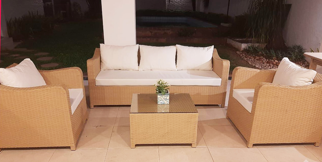 SILLONES Ratán Sintético Exterior Interior RECIFE Juego 4 Pzas.