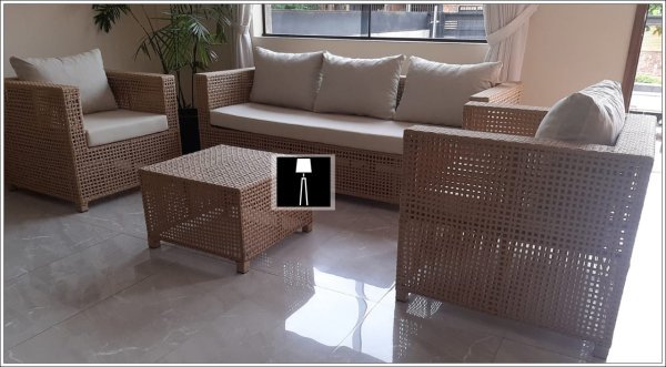 SILLONES Ratán Sintético Exterior Interior CANADA Juego 4 Pzas. - Imagen 3