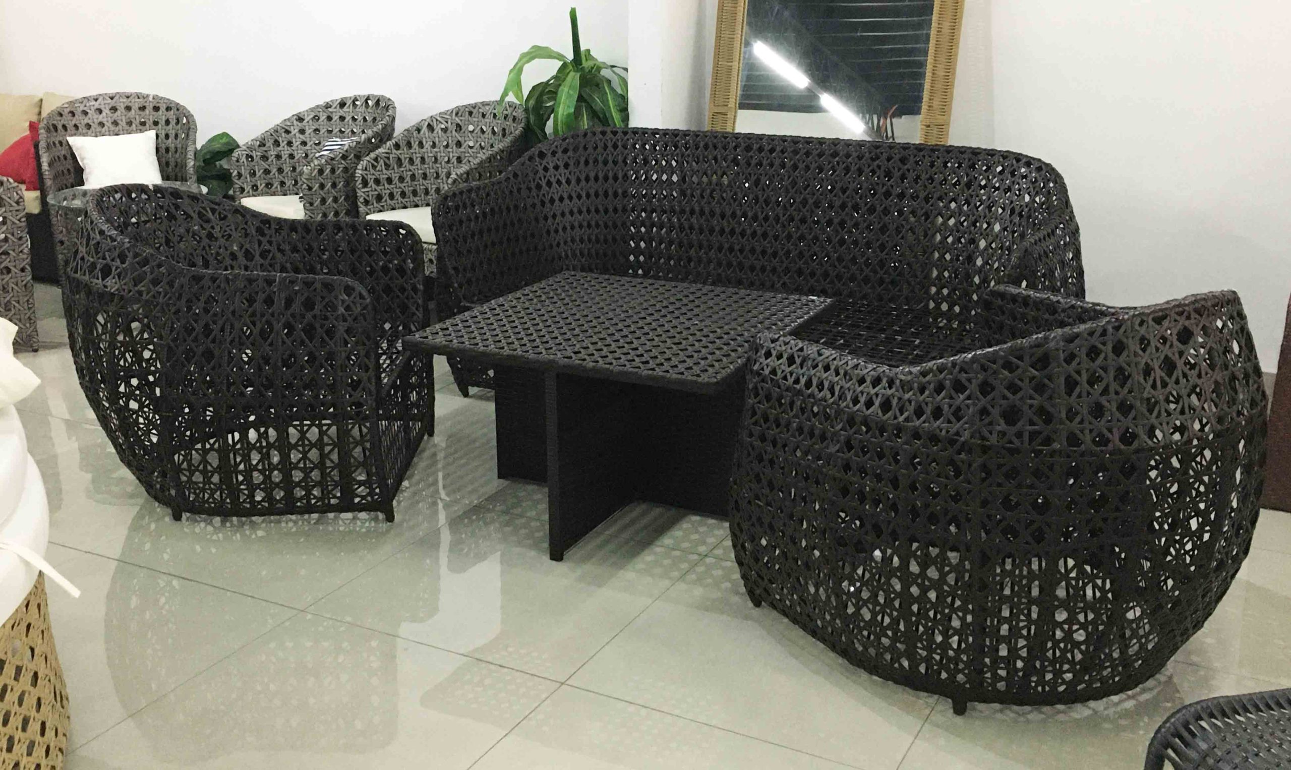 SILLONES Ratán Sintético Exterior Interior BIG SAM Juego 4 Pzas. - Imagen 6