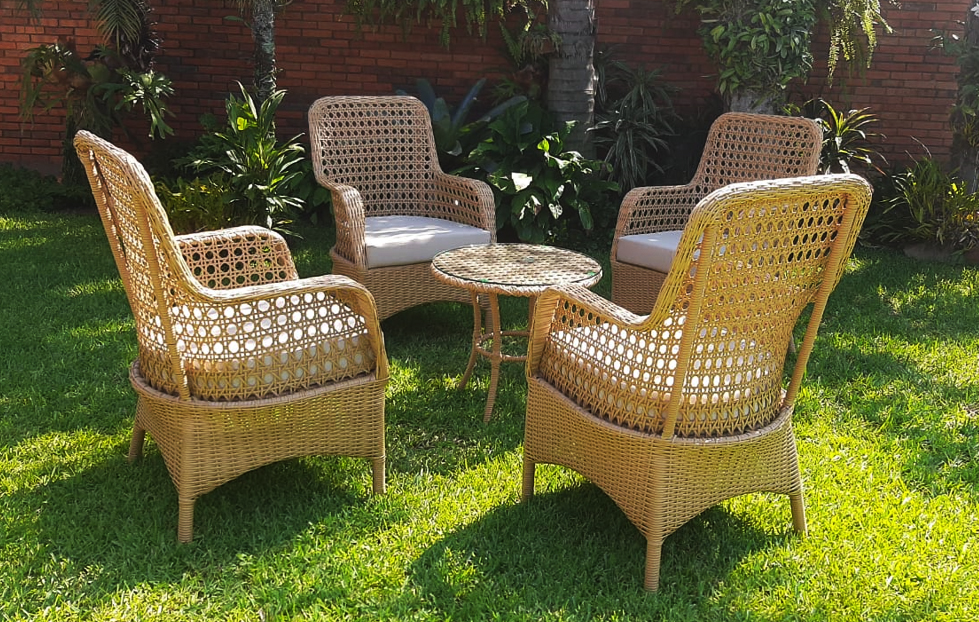 SILLONES Ratán Sintético Exterior Interior BRASIL Juego 5 Pzas. - Imagen 4