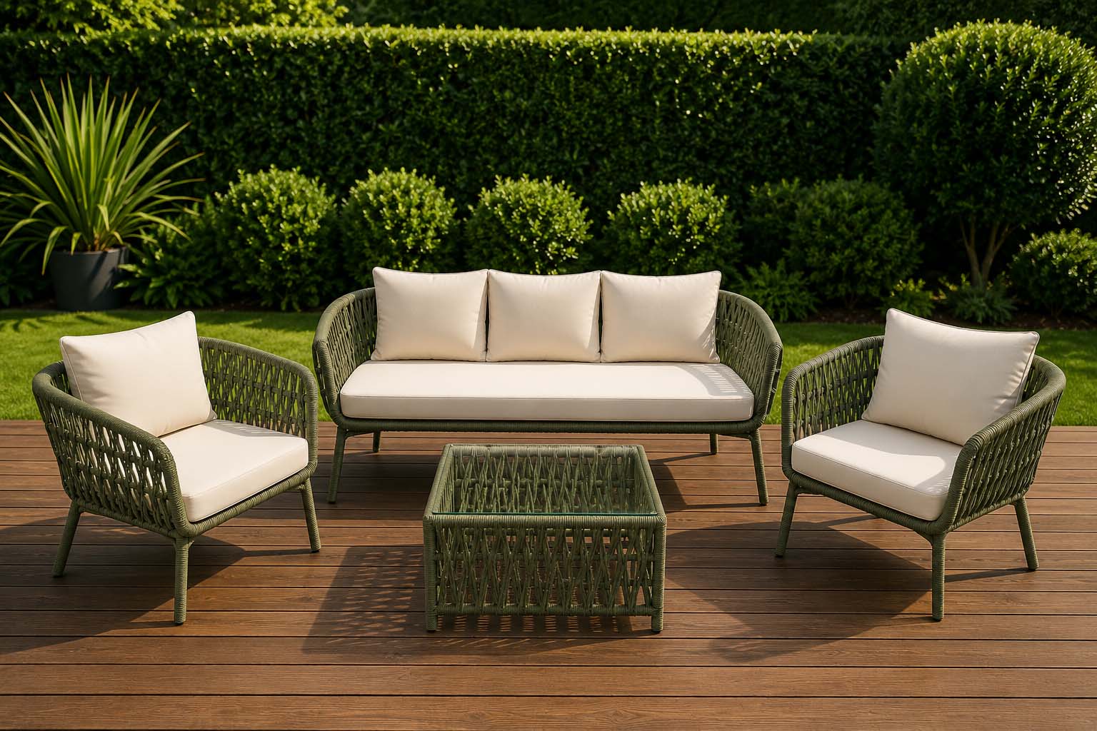 SILLONES SOGA MARINA Exterior BACIO Juego 4 Pzas.