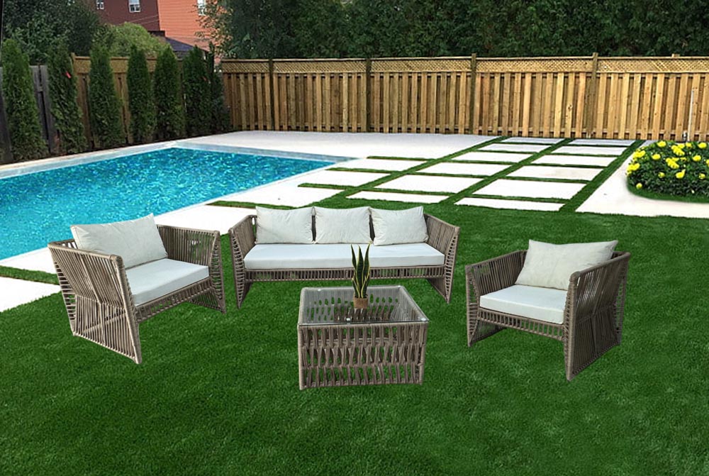 SILLONES TIBERNA  Soga náutica Exterior Interior 4 Pzas. - Imagen 3