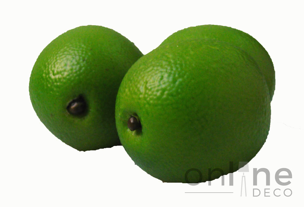 Fruta Lima Mini decorativa  - Estuche x 12