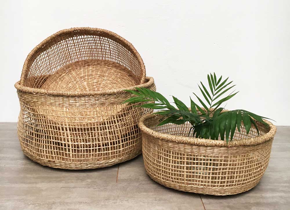 Cesta Ceremony Grande Fibras Naturales Sustentable 46 cm de Diámetro - Imagen 3