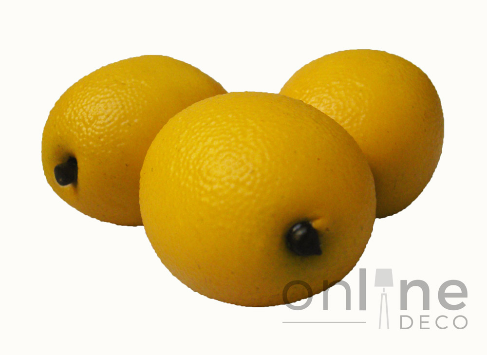 Fruta Limón Mini decorativo  - Estuche x 12