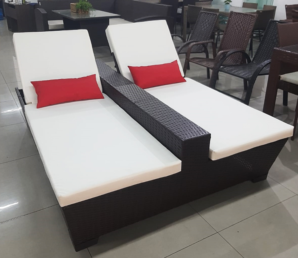 REPOSERA DOBLE Ratán Sintético Exterior - Imagen 4