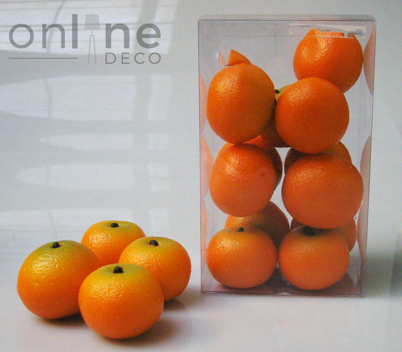 Fruta Naranja Mini decorativa  - Estuche x 12 - Imagen 2