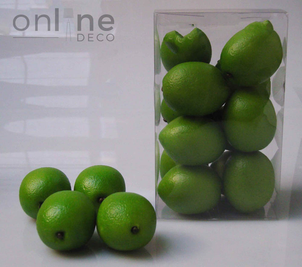 Fruta Lima Mini decorativa  - Estuche x 12 - Imagen 2