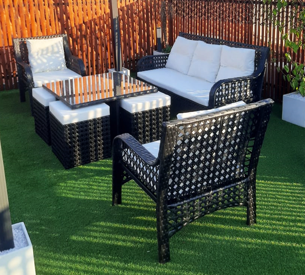 SILLONES Ratán Sintético Exterior PARTY Juego 8 Pzas.