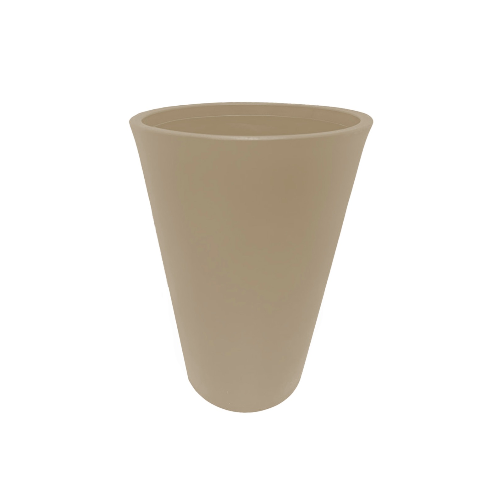 Macetero Cónico Mediano Exterior 50cm Alto Gris - Imagen 4