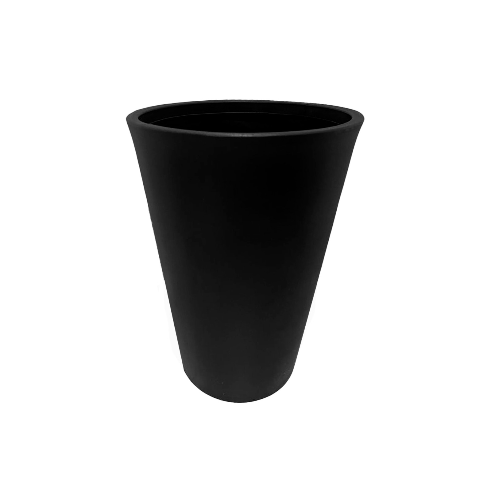 Macetero Cónico Mediano Exterior 50cm Alto Gris - Imagen 2