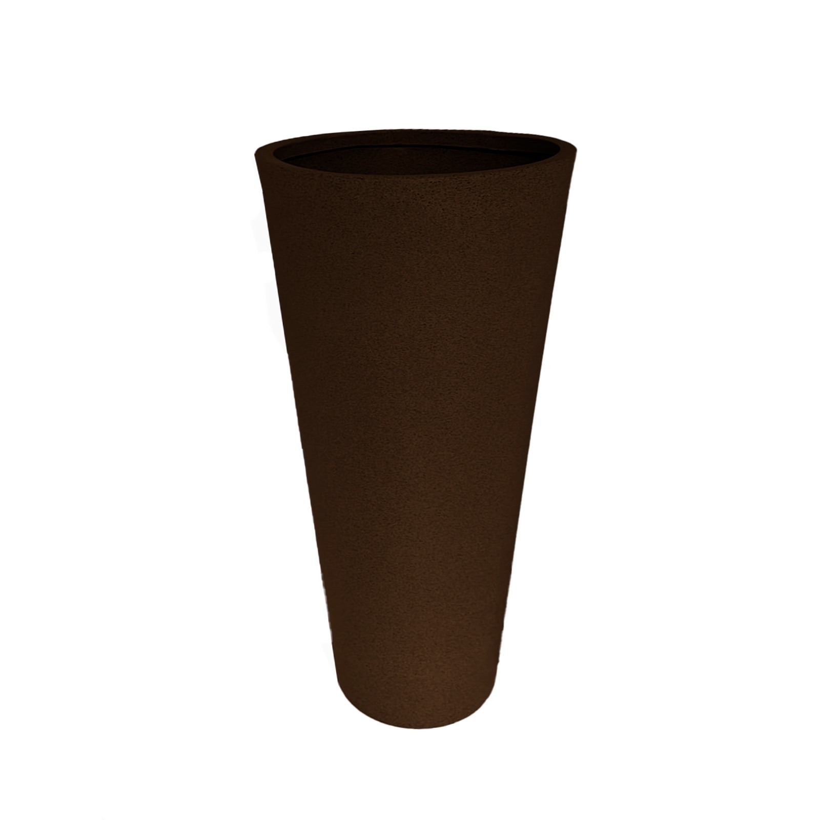 Macetero Cónico Grande Exterior 80cm Alto Marrón - Imagen 3