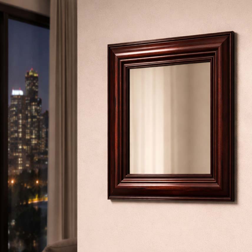 Espejo Marco Madera patina Caoba - Imagen 3