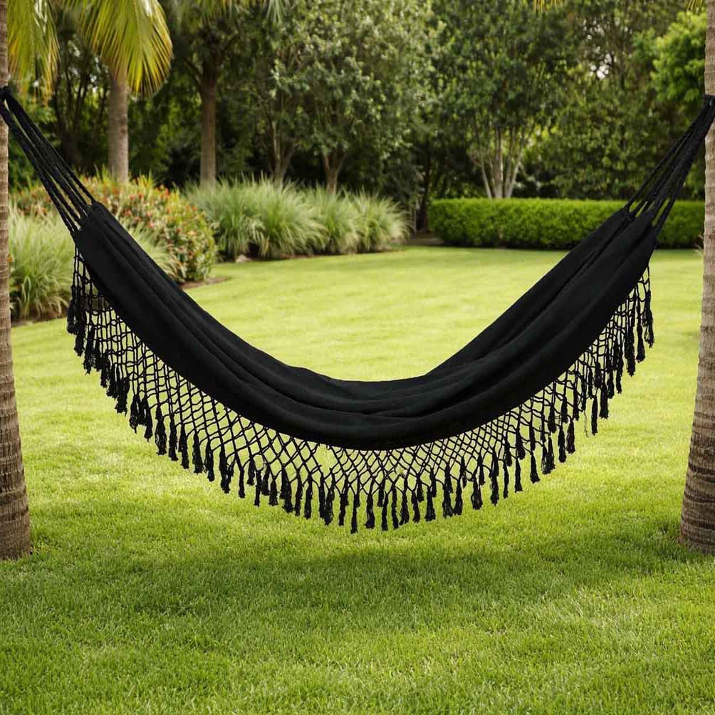 Hamaca Hanói NEGRA Colgante Tejida a Mano