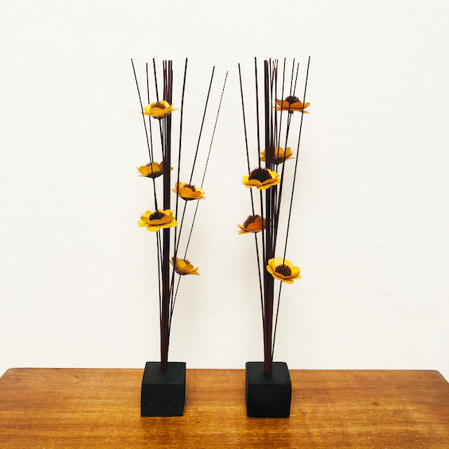 Flores Varas decorativas disecadas con base - Imagen 3