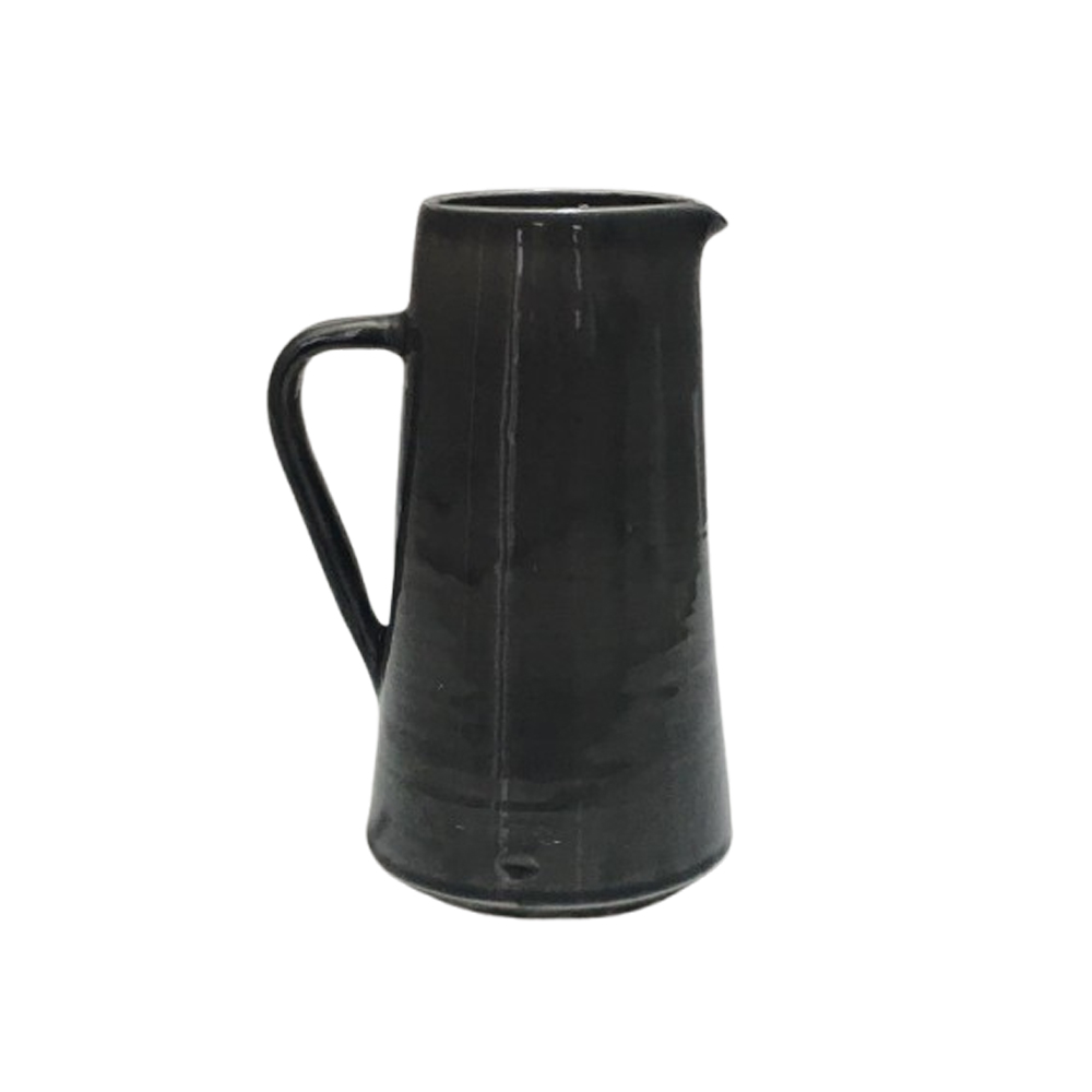 Jarra Florero Cerámica Artesanal Gris de 27 cm - Imagen 3