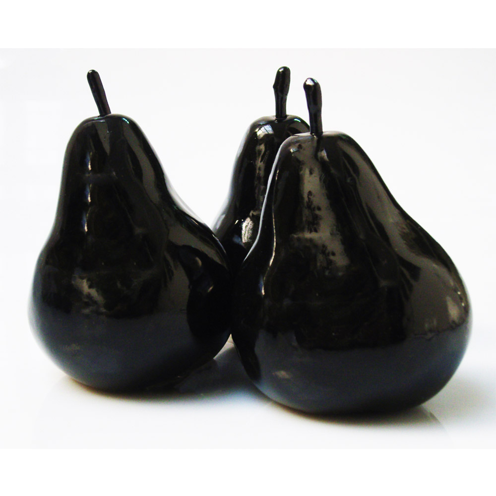 Peras Frutas Decorativas Negra - Set x 12