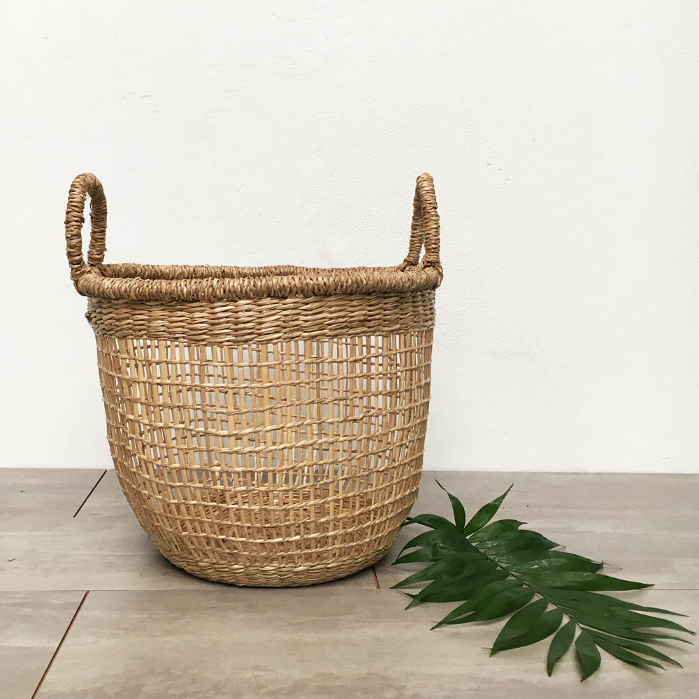 Cesta Rain Mediana Fibras Naturales Sustentable 38 cm de Diámetro - Imagen 6