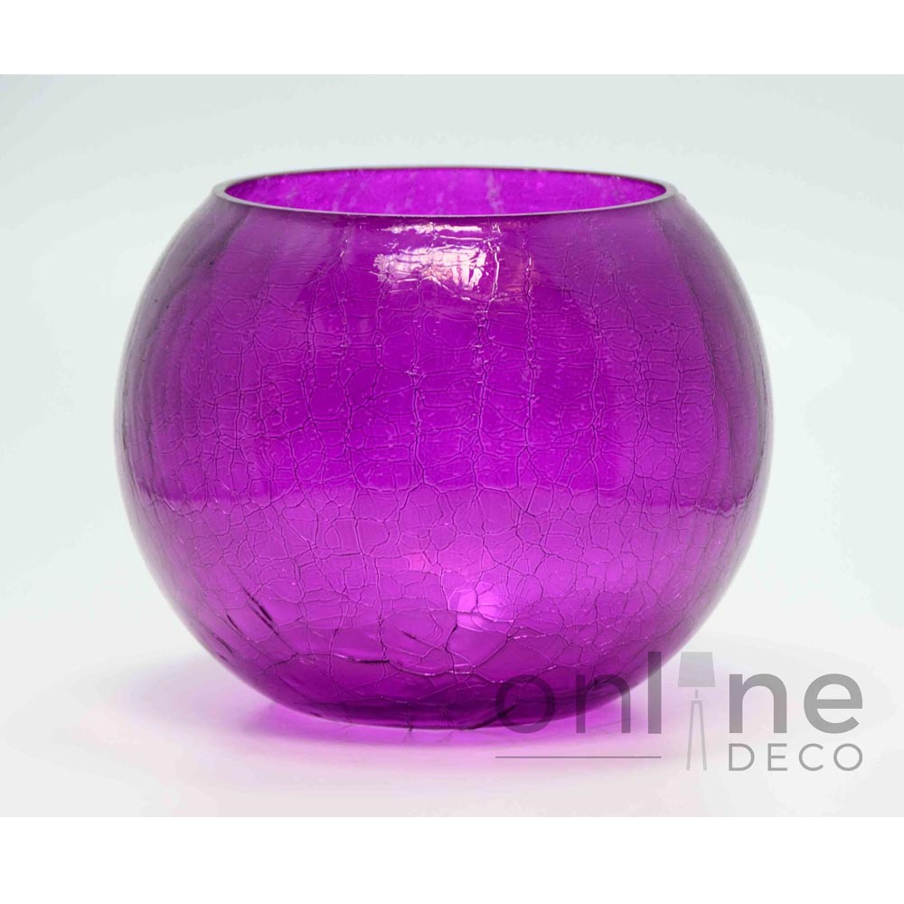 Florero Fanal Esfera en Cristal color Púrpura - Imagen 2