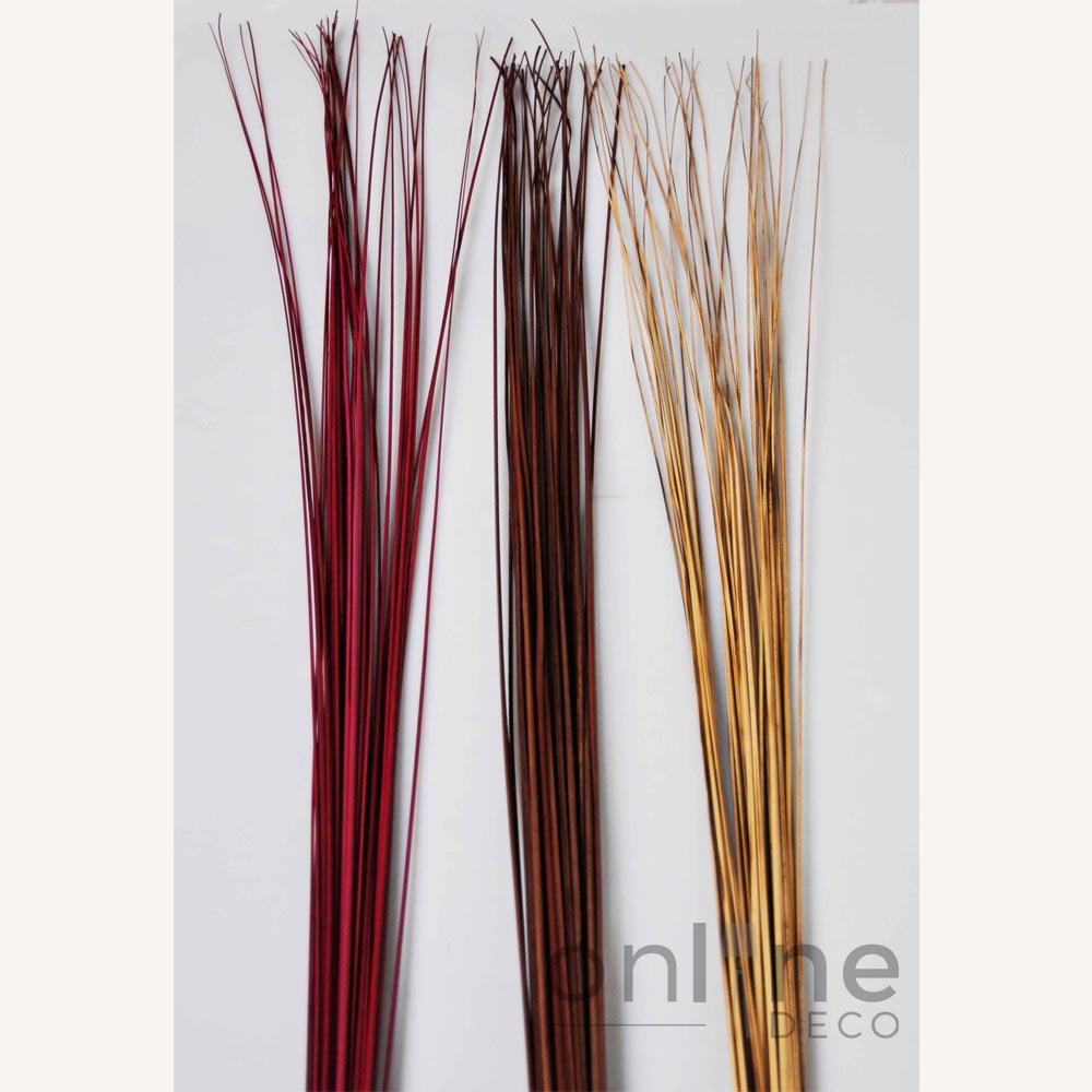 Flores Varas decorativas disecadas - Buri simple color chocolate