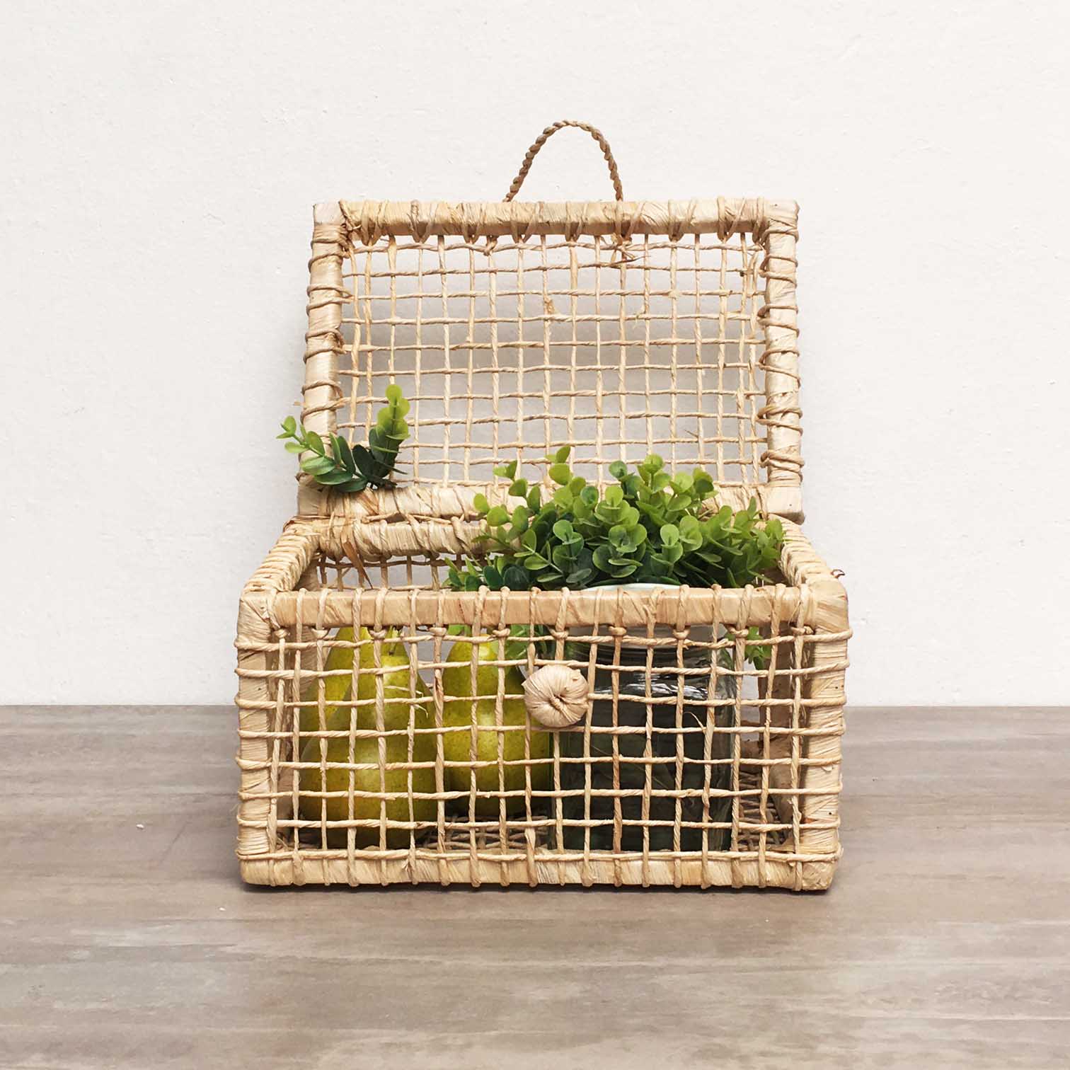 Caja Tejida en Fibras Naturales