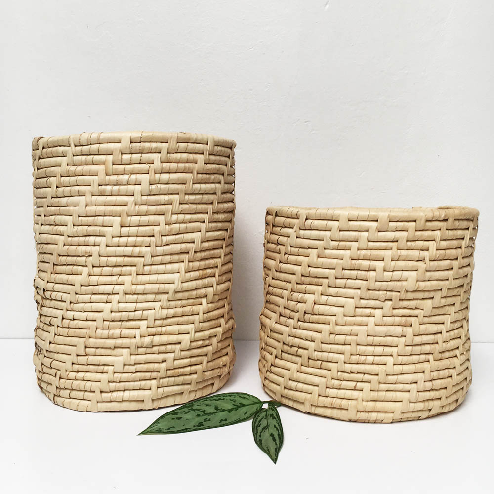 Canasto Laundry Leñero Grande 40 cm en Fibras Naturales - Imagen 2