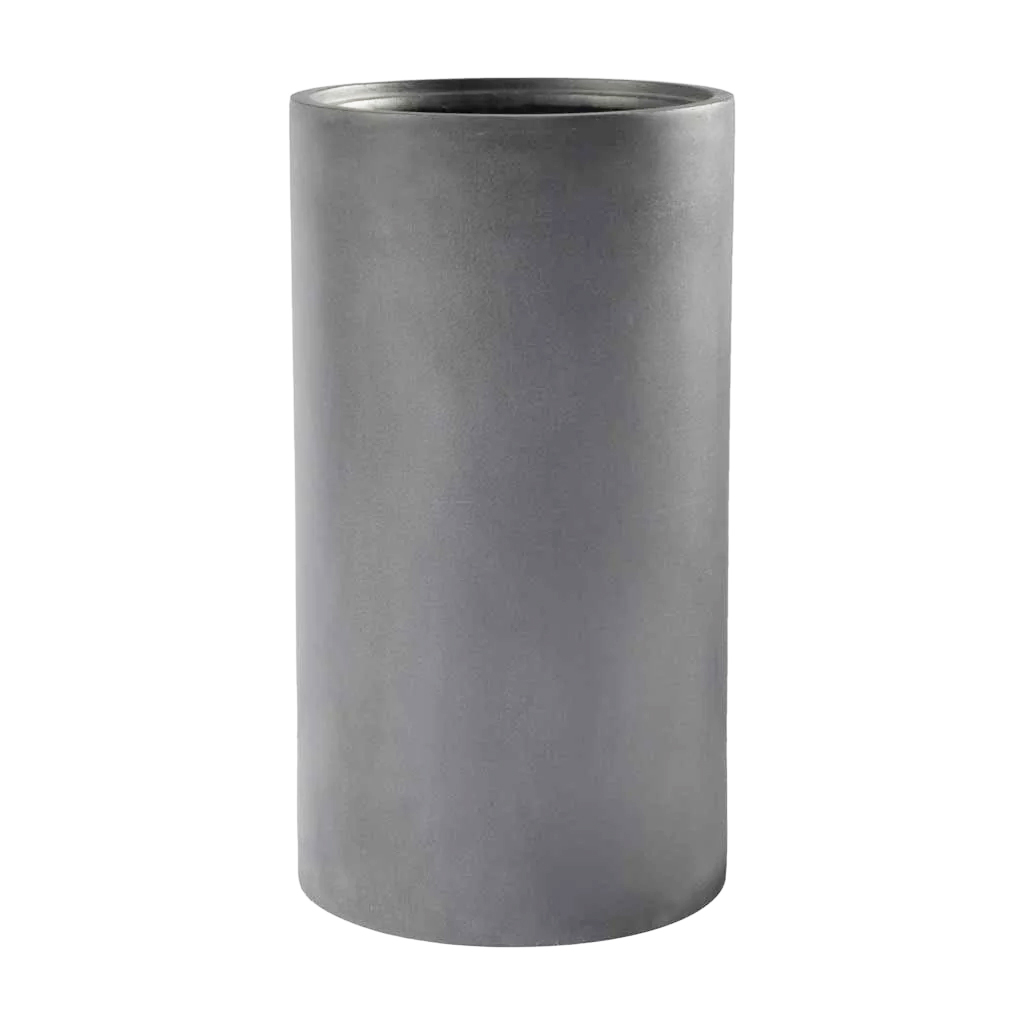 Macetero Cilindro Exterior 50cm Alto Negro - Imagen 4