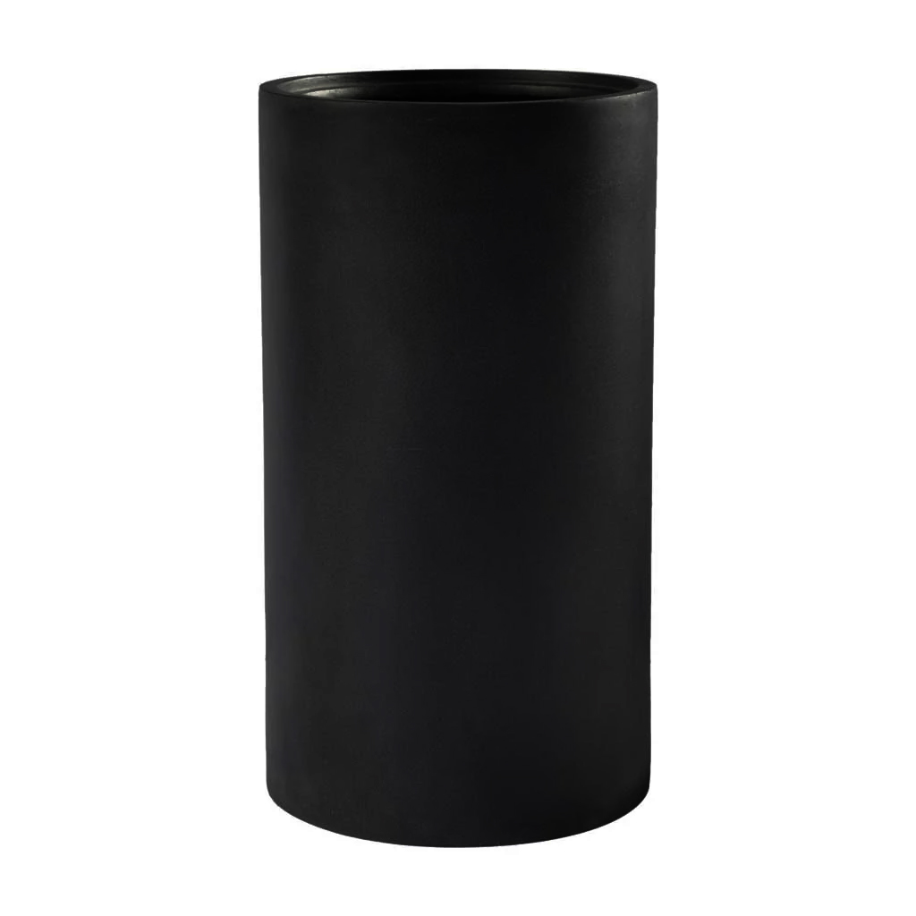 Macetero Cilindro Exterior 50cm Alto Negro - Imagen 3