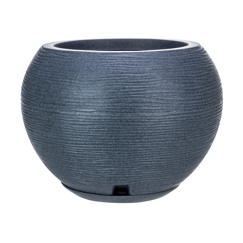 Macetero Esfera para Exterior con Base Recolectora de Excedente Agua 32 x 32 cm - Imagen 3