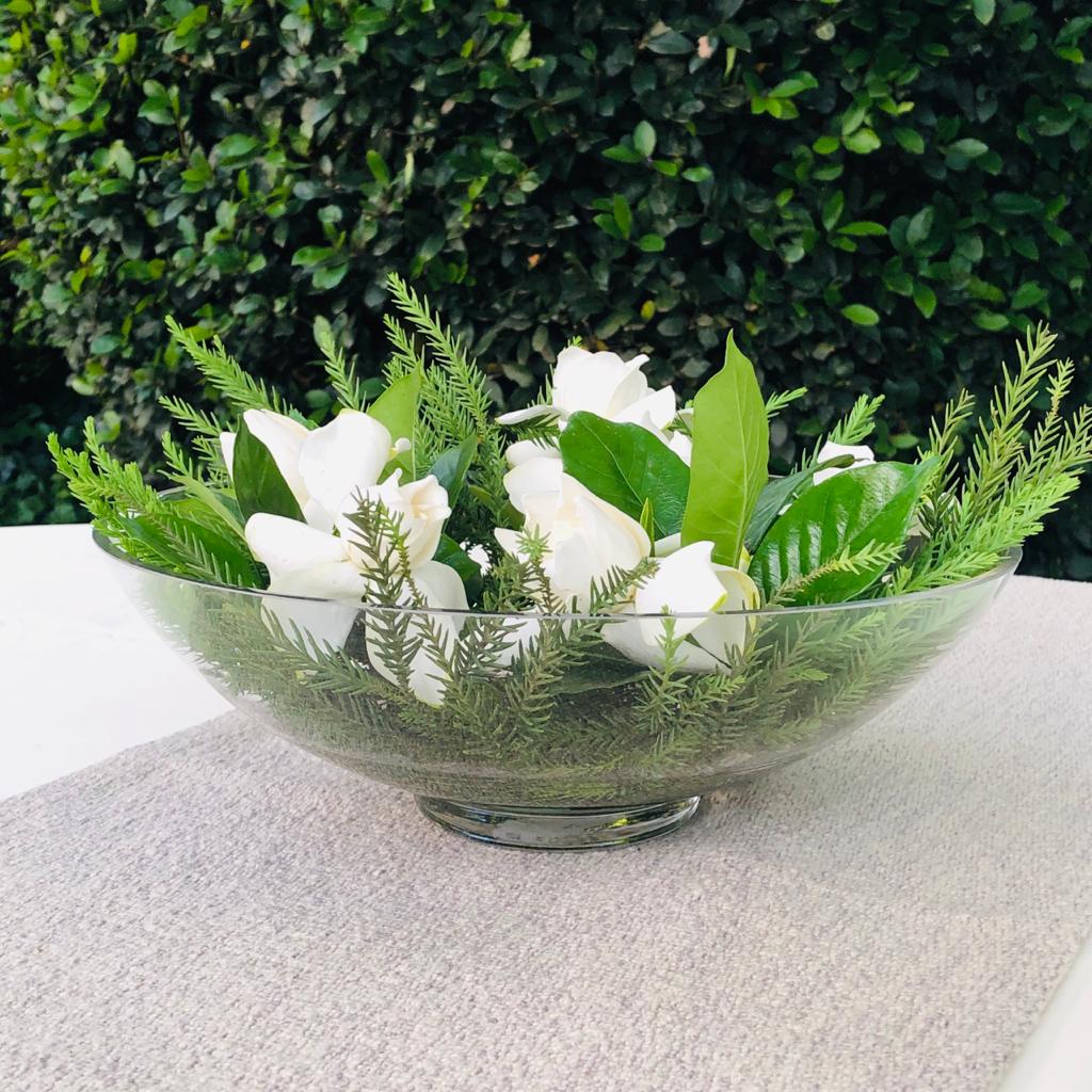 Centro Grande de mesa en cristal