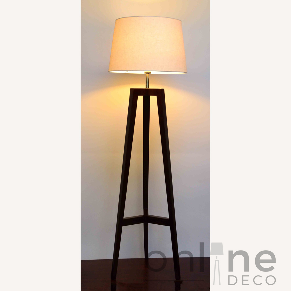 Lámpara de Pie en Madera oscura 1.60 mts.