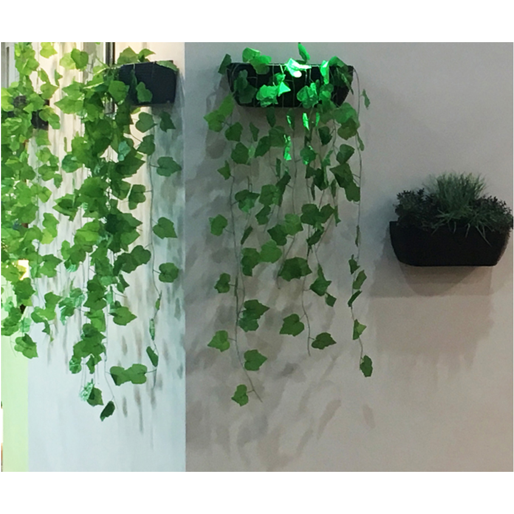 Macetero Colgante de Pared Simil Piedra Gris - Imagen 2