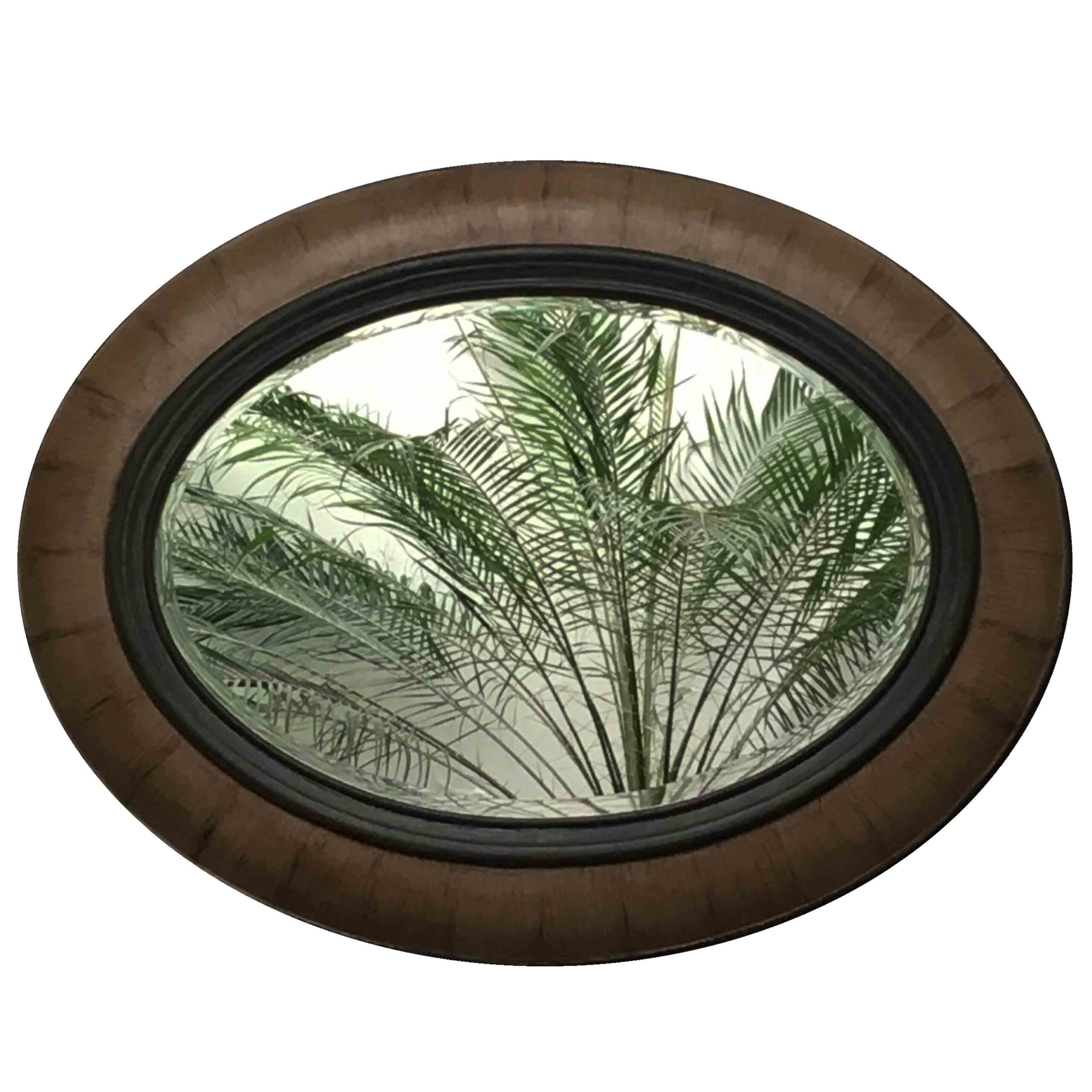 Espejo oval marco madera 90 x 70 cm. - Imagen 2