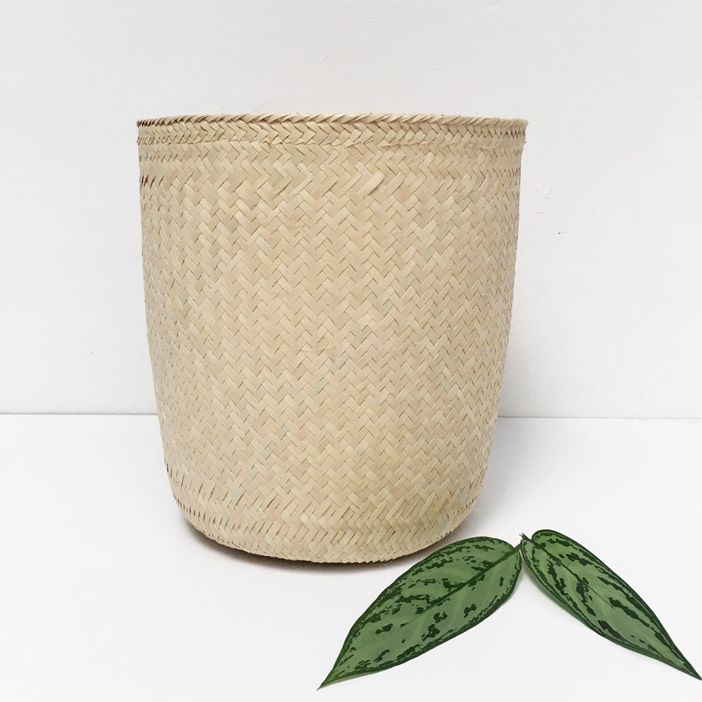 Cesta Grande Fibras Naturales 30cm Alto