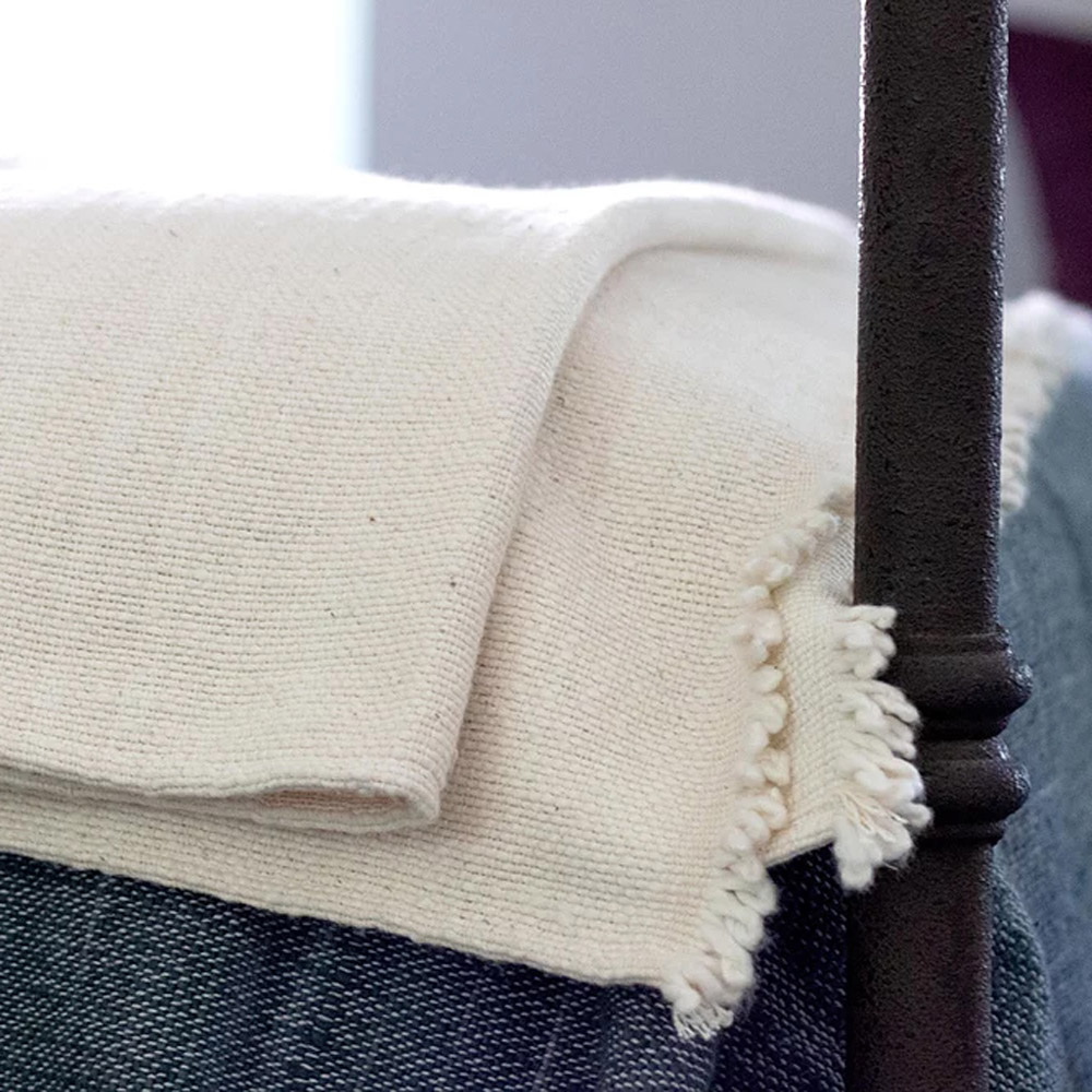 Manta Suave Gruesa Natural de Algodón- 2.10 x 2 mts.