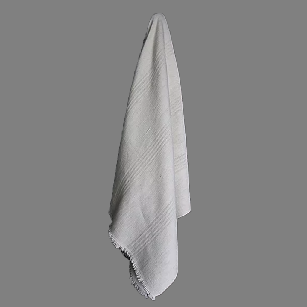 Manta Suave Gruesa Natural de Algodón- 2.10 x 2 mts. - Imagen 3