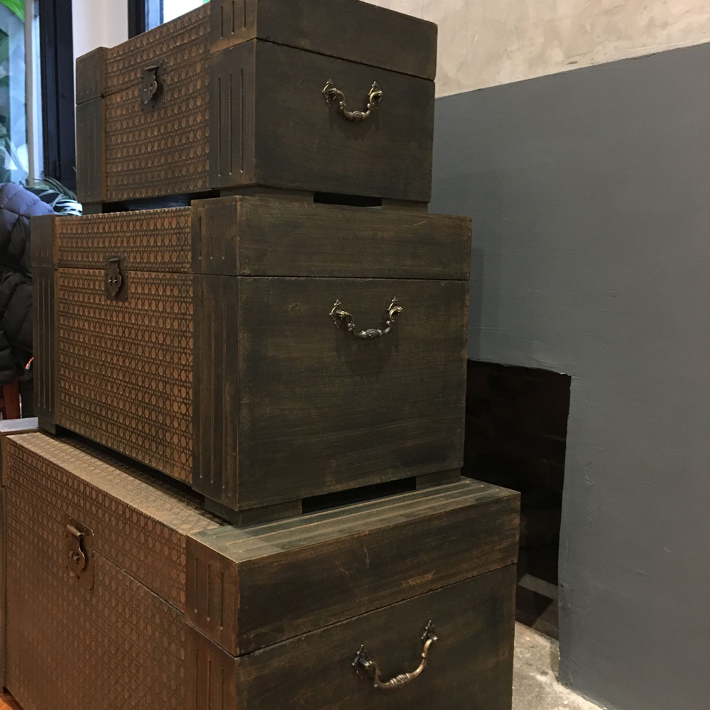 Baúles Ratán y Madera. Set x 3 Unidades - Imagen 6