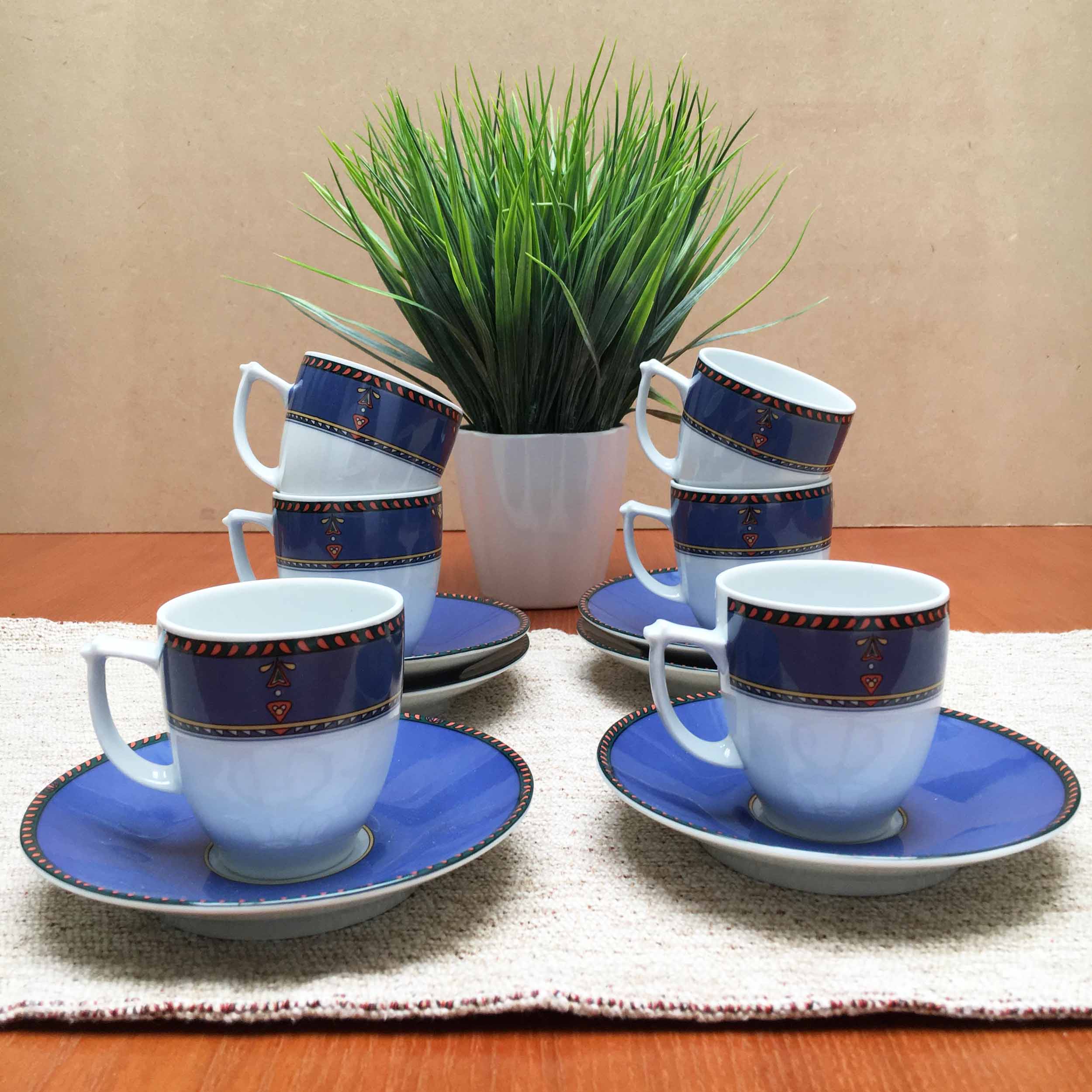 Tazas Café con Plato modelo Fantasy - Set x 6