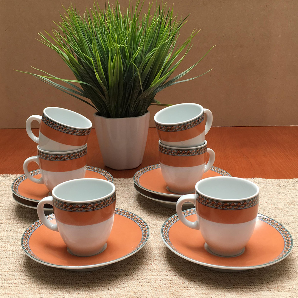 Tazas Café con Plato modelo Salmon - Set x 6