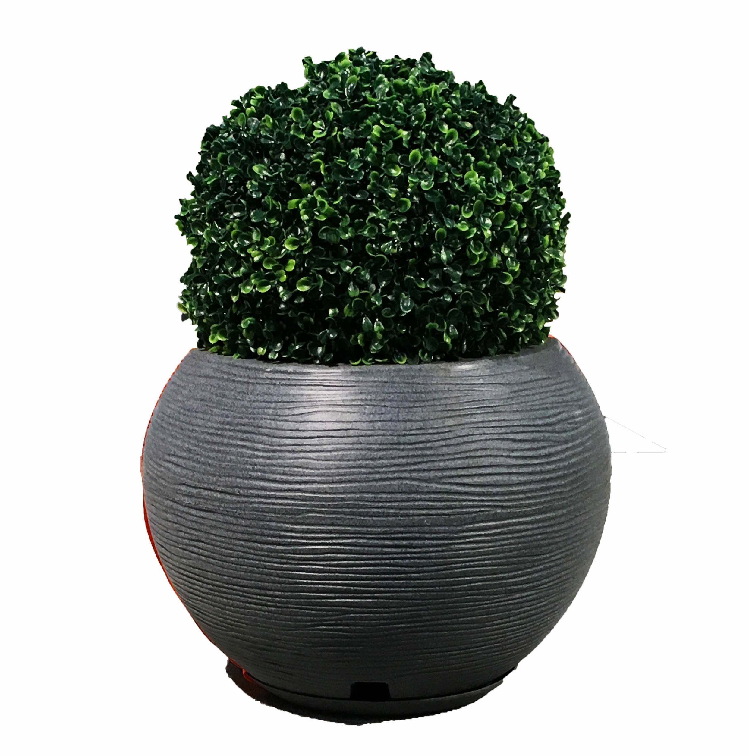 Macetero Esfera para Exterior con Base Recolectora de Excedente Agua 32 x 32 cm - Imagen 6