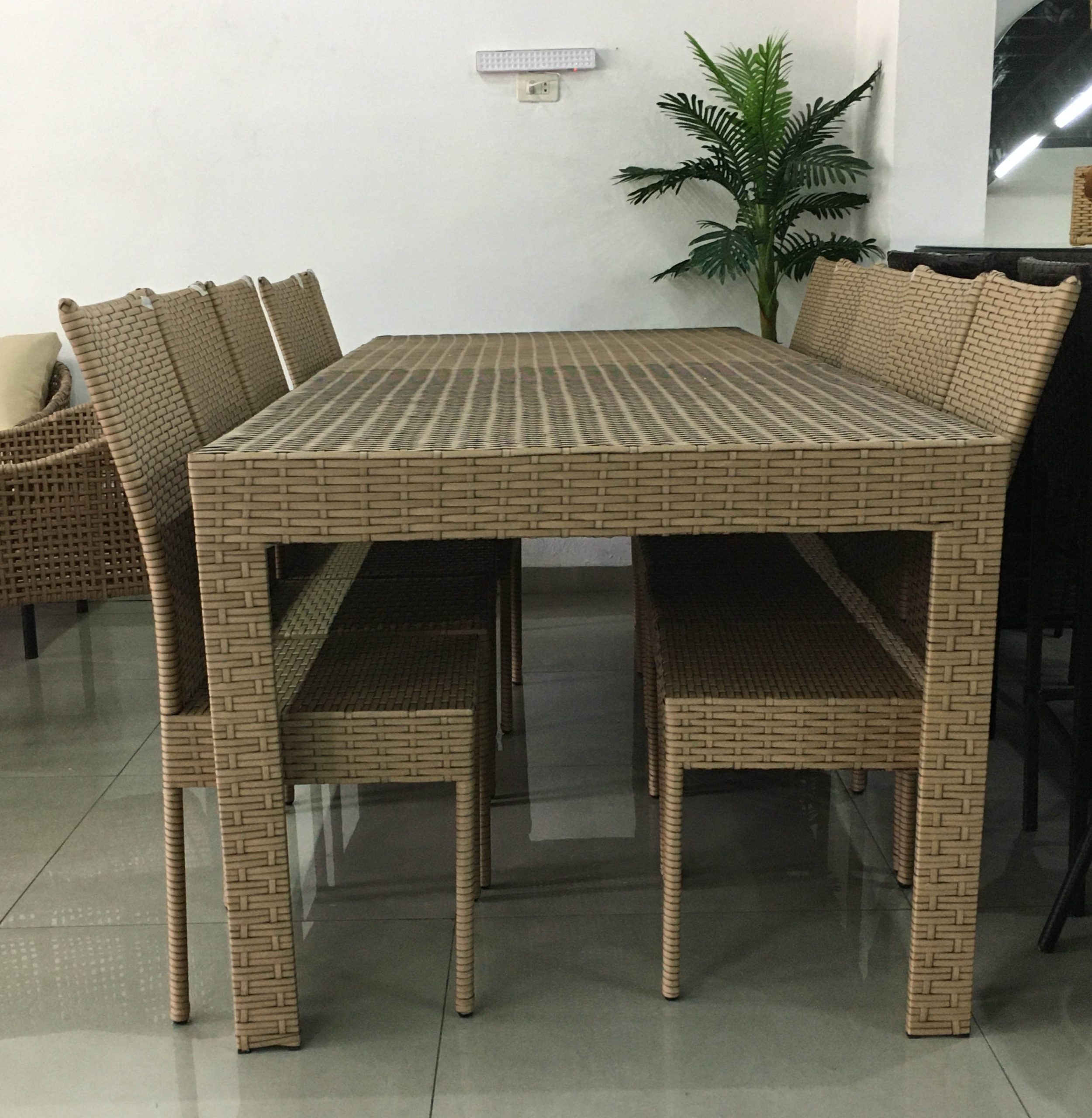 MESA Ratán Sintético Exterior Interior 8 o 10 Lugares - Imagen 3