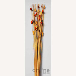Flores Varas decorativas disecadas - Buri con hojas y madera