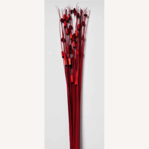 Flores Varas decorativas disecadas - Buri con hojas y madera
