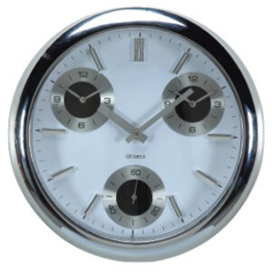 Reloj Pared Acero Multi-horario