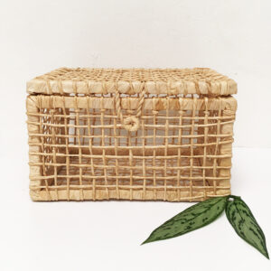 Caja Grande Tejida en Fibras Naturales