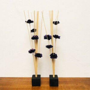 Flores Varas decorativas disecadas con base - color violeta