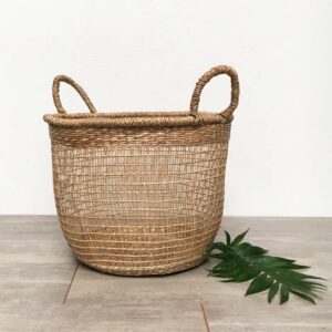 Cesta Rain Mediana Fibras Naturales Sustentable 38 cm de Diámetro